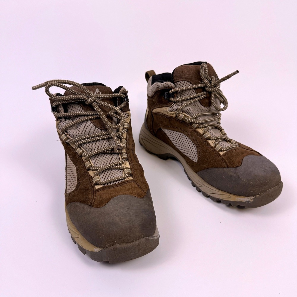 Vasque Hiking Boots Women 7 Brown Suede Leather Mesh Trail Gore-Tex 7215 M